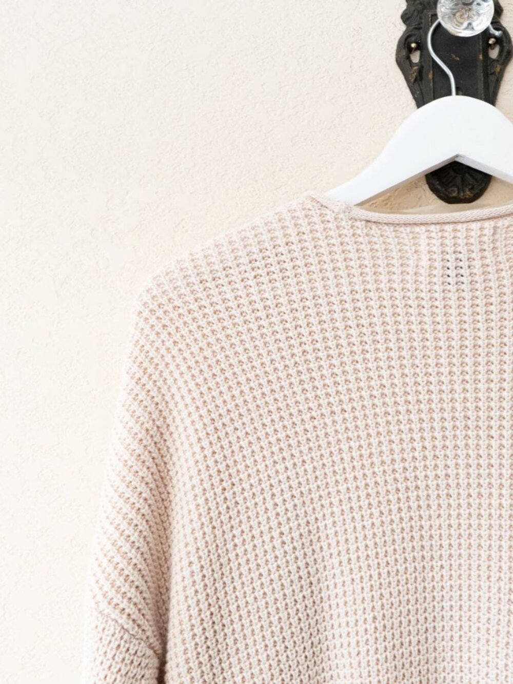 Universal Thread Beige Open Knit Cardigan Medium Cotton Open Front Pocket Sweate - Picture 11 of 14